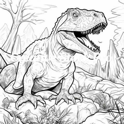 Free Dinosaur Coloring Pages for Creative Kids and Adults