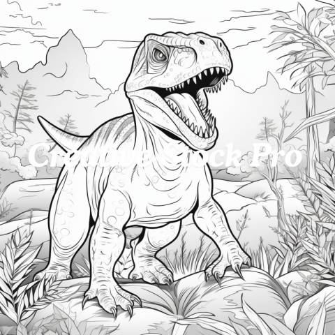 Free Cute and Fierce Dinosaur Coloring Pages for All