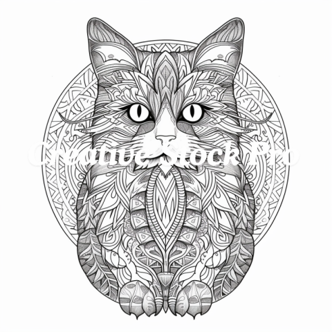 Free Printable Cat Mandalas for Creative Fun