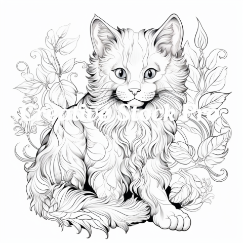 Free Complex Cat Designs for Adults