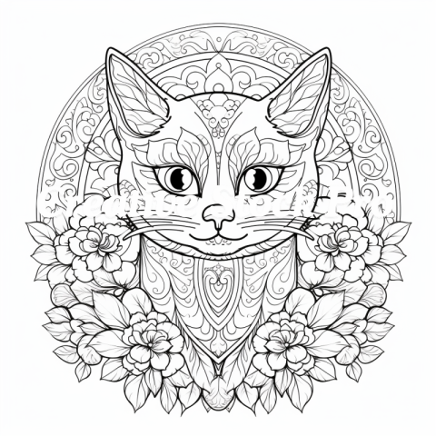 Free Sleepy Cat Coloring Pages