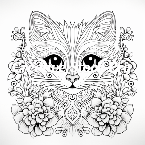 Free Kitten Playtime Coloring Pages