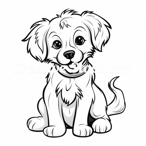 Shih Tzu Smiles Coloring Page for Kids and Adults