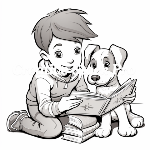 Doggie Delight Coloring Page for All Ages