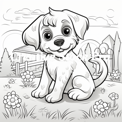 Yorkshire Terrier Coloring Page for Kindle Kids & Adults