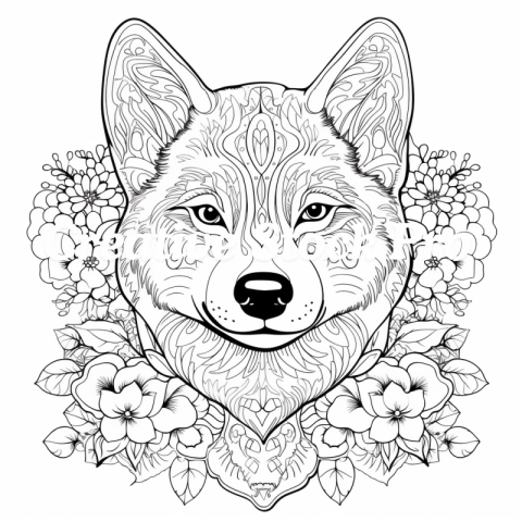 Mandala Dog Breeds Coloring Page