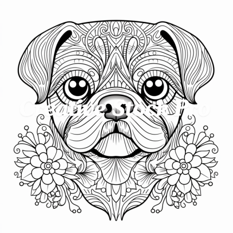 Relaxing Mandala Coloring: Dog Edition