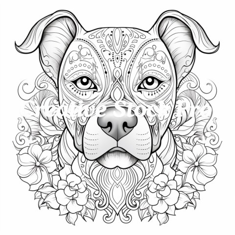 Free Playful Dog Mandala Coloring Fun