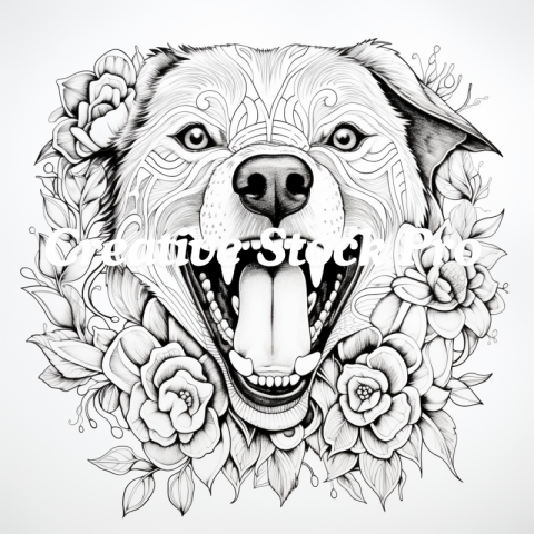 Cute Puppy Mandala Coloring Fun