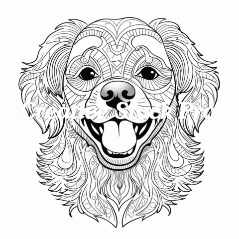 Dog Mandala Coloring Page: Fun for All Ages