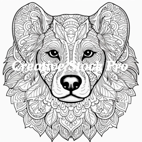 free Zen Dog Breeds Mandala Coloring for Kids & Adults