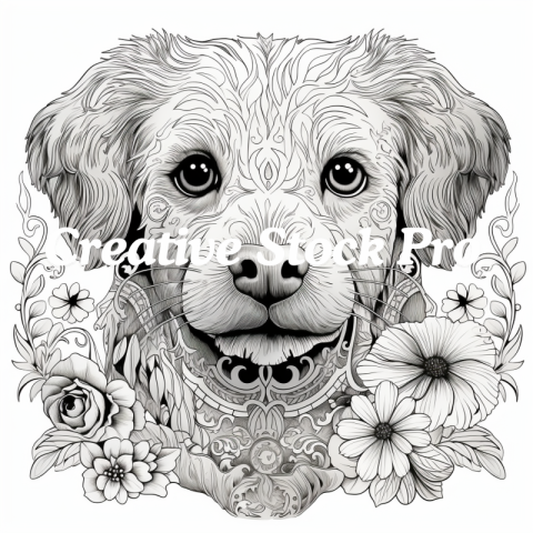 Relaxing Mandala Coloring with Puppies