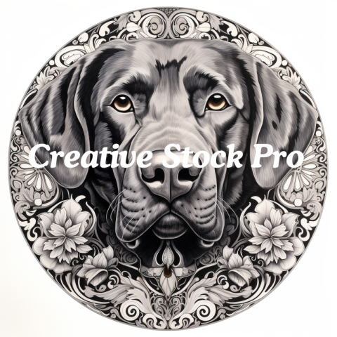 Free Joyful Dog Mandala Coloring Page