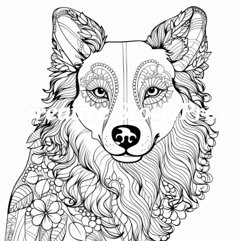 Calming Puppies Mandala Coloring Fun