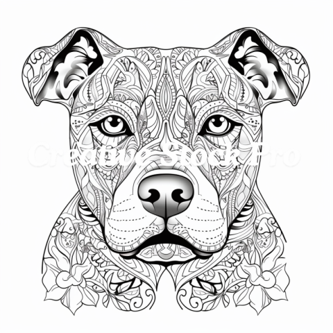 Relaxing Dog Mandala Art Coloring Adventure