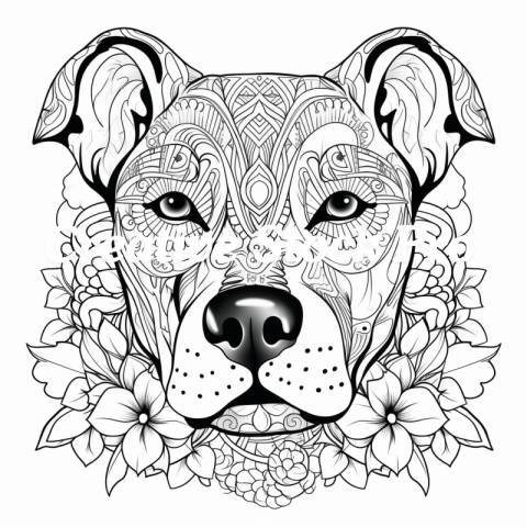 Calm Puppy Mandala Coloring Adventure