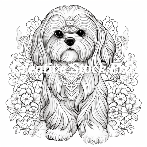 Dog Mandala Patterns for Coloring Fun