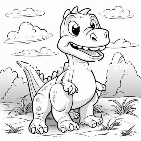 Dinosaur Adventure Coloring Book for All Ages