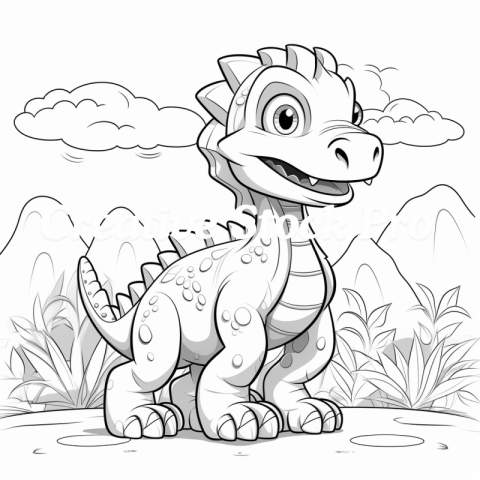 Relaxing Dinosaur Art Coloring for Kindle Users