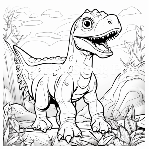 Playful Dino Coloring Book for All Ages