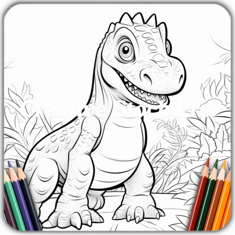 Detailed Dinosaur Coloring Pages for Adults